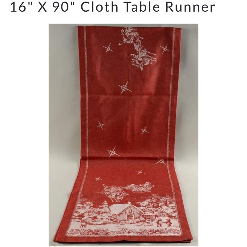 Noble Excellence cotton table runner Twas the night before Christmas